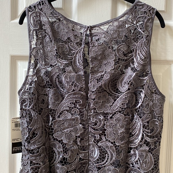 NWT Silver Adrianna Papell Evening Gown - Picture 5 of 6